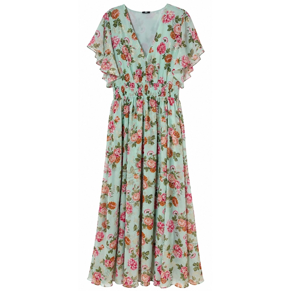 Baltic Born Lynlee Metallic Maxi Dress Sage Pink Floral 1XL